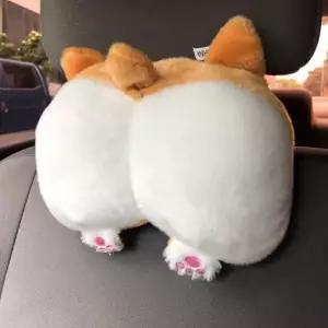 /이룸 웰시코기 차량용 사무실 의자 목쿠션 목베개