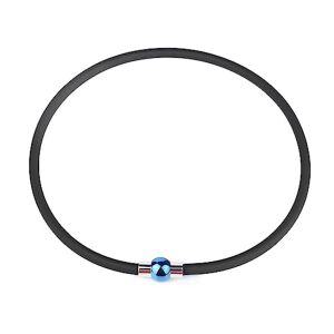 [LEYXUAN] 마그네틱 티타늄 목걸이 실리콘 스테인레스 스틸 게르마늄 목걸이 마그네틱 조인트 펜던트 패션