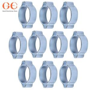 10/60Pcs 아연 도금 이중 이어 호스 클램프 5-7/7-9/9-11/11-13/13-15/14-17/15-18/17-20mm 목재 작업 파이