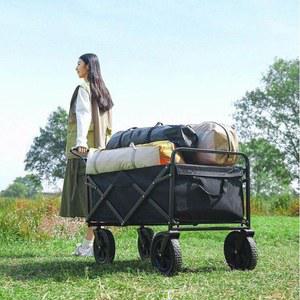 휴대용 접이식 대용량 다기능 카트 바베큐 야외 왜건 150L 캠핑 테이블 경량