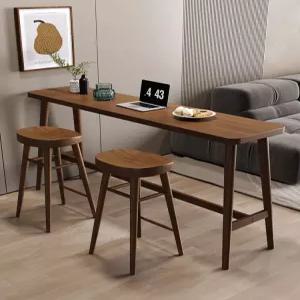 홈 식탁 체어 바 원목 높은 벤치 아일랜드 의자 우드 스툴 원목색-높이60CM