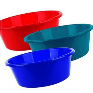 [2개구성] 국산 하모니 컬러 8호 색상랜덤 대야 통 김장 대형 플라스틱 이 다라 고무 KWFH29BW