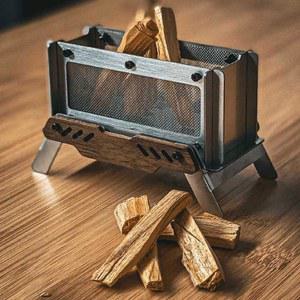 초미니 화목 난로 감성 휴대용 화로대 향로 펠렛난로 거치대 미니 캠핑 인센스 불멍 향훈