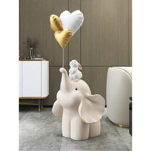 대형 장 인테리어 코끼리 조각 태국 베 코끼리상 입체 아이템 참고 가벼운 야외