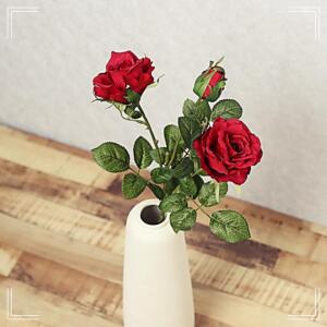 [2개구성] 조경 세송이 산소 조화 실내 성묘 인조 레드 인테리어 장식 꽃 장미 HW38C21C