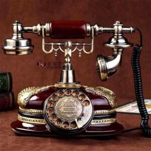 앤틱 전화기 유선 레트로 빈티지 다이얼