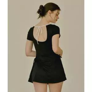 매장정품 HERRINGBONE 스트링 원피스 비키니 쇼츠 세트 블랙 CJ104