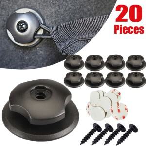 자동차 트렁크 후크  후면 후면화물 장착 수하물 그물 고정 패스너 나사 접착 테이프 키트로 수정됨