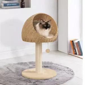 라탄 캣폴 스크래쳐 하우스 캣타워 고양이 반려묘 바구니 캣선반 숨숨집 집