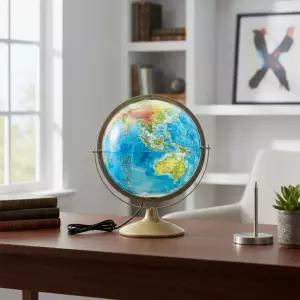 서전 320-GL LED 조명 지구본 학습용 인테리어 무드등 스탠드 세계지도