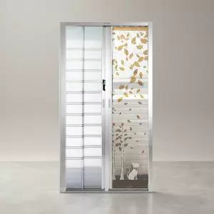 현관문 틈새 차단 사계절 방풍 방충망 자동 접이식 무턱이 방충문