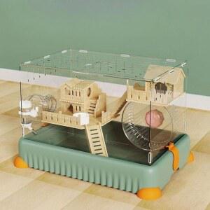 이층 햄스터 하우스 골든 골든햄스터집 은신처 리빙박스 스탠다드 햄스터놀이터 가정용