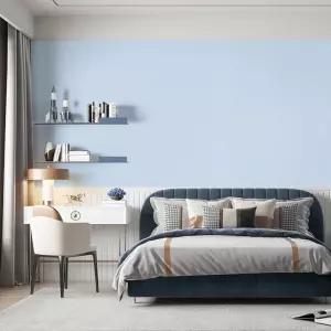 셀프 인테리어 접착식 실크벽지 50cmX2.5m 딥블루 곰팡이 방지벽지