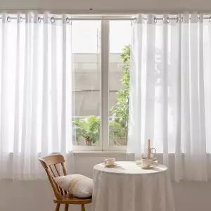 비침없는 고밀도 쉬폰커튼 아일렛 핀형 작은창 햇빛가리개 커텐