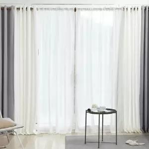 차르르 쉬폰커튼 핀형 긴창 대형 특대형 화이트 거실커튼
