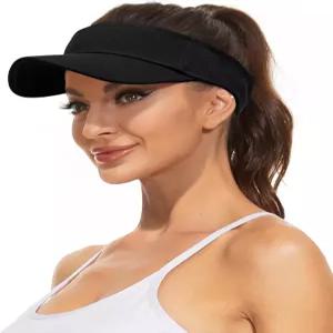 잔도 구조화 여성용 퀵 드라이 스포츠 선바이저 모자 - 골프 테니스 피클볼 비치용 경량 조절식 선햇