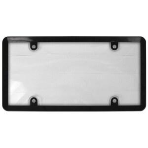 커스텀 액세서리 90060 클리어 콤보 번호판 커버 검은색 플라스틱 프레임