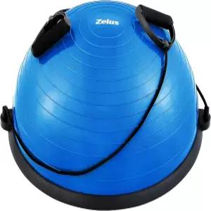 저항 밴드와 풋 펌프가 장착된 젤러스 밸런스 볼 트레이너 홈 헬스장 운동용 풍선 요가 트레이닝 코어 근력