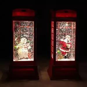 공중전화박스 모양 산타 눈사람 워터볼 led 조명장식