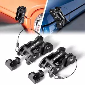 MWNYO 후드 래치 알루미늄 캐치 교체용 지프 랭글러 JK/JKU 2007-2017 JL/JLU 2018+ 및 글래디에이터 2020+