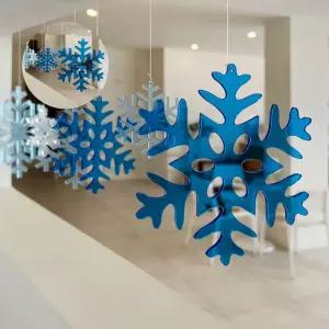 3SET 모빌 눈꽃 아크릴 트리장식 모형 크리스마스