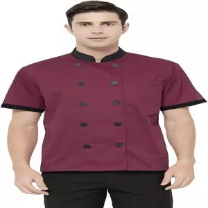 탑타이 반팔 셰프 코트 재킷 경량 버튼 유니폼