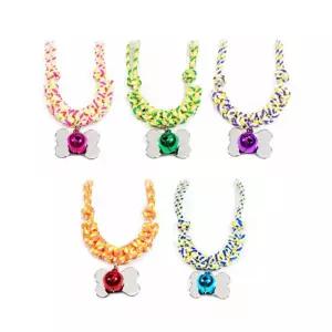 문펫 매듭 방울 인식표 목걸이반려 애견 강아지 애완 동물