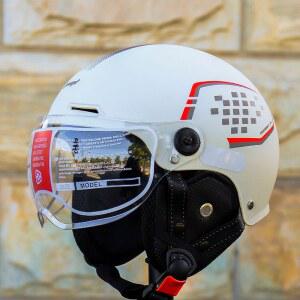 대두형 전기 오토바이 헬멧 성인 남녀 공용 방수 반모