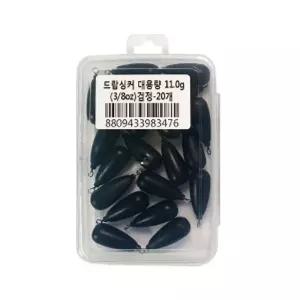 우리들이야기 워터드랍 싱커 검정색 대용량 루어봉돌 낚시 낚시용 도구 편의