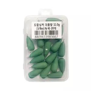 우리들이야기 워터드랍 싱커 녹색 대용량 루어봉돌 낚시 낚시용 도구 편의