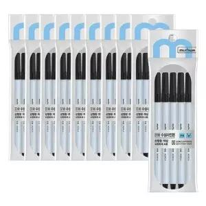 [문구] 문화 수성 사인펜 블랙 5개입 10P 선명한 흑색 싸인펜