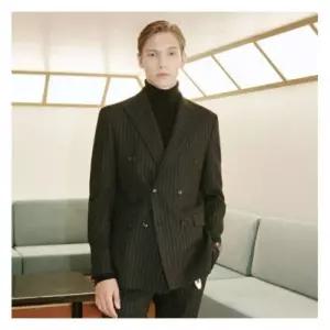 파렌하이트지이크 GRANDCRU 파비오 캐시 플란넬라 스트라이프 더블 브레스티드 수트 자켓 FHJAX2171