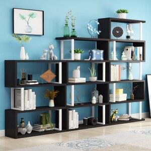 거실 칸막이 수납 전시 선반 모던 철제 다층 책장