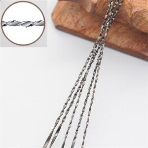 12Pcs 130mm 스크롤 톱 블레이드 5  직소 나선형 치아 척 12개 조각 목재 8가지