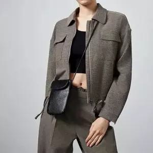 면 오피스룩 캐주얼 반코트 재킷 여자야구점퍼 집업 마 ible1