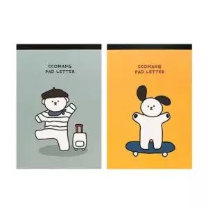 [문구/오피스] 2개묶음 편지지세트 꼬망디자인 디자인편지지 문구세트