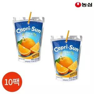 농심 카프리선 시원한 오렌지 200ml 주스 음료 X 10팩