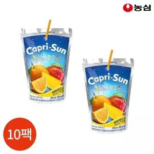 농심 카프리선 시원한 오렌지망고 주스 음료 200ml X 10팩