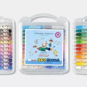 [문구/오피스] 아이비스 6500 24색크레파스 FR -블루 1세트 12개입 1