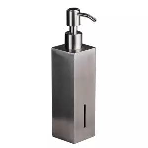 사각 스테인레스 니켈 디스펜서(200ml)욕실펌프용기 펌핑 샴푸 린스 화장품 클렌저 스텐통