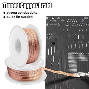 2/3/4mm 디솔더링 메쉬 브레이드 테이프 PCB 회로 기판 수리 도구 납땜 와이어 제거용 심지 주석 납 코드