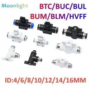 콤푸레샤 부품  BUC BUL BUM 4 6 8 10 12mm 공압 피팅 퀵 커넥터 에어 튜브 수동 밸브 스티어링 스위치 볼