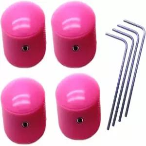 TUORE 플라스틱 기타 컨트롤 노브 볼륨 톤 돔 일렉트릭 베이스 4Pcs 핑크