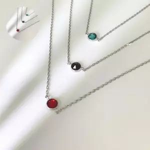 실버 데일리 탄생석 팔찌 터키석 탄생석 자수정 가넷