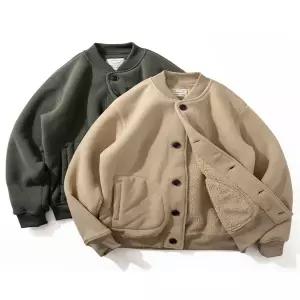 야구 자켓 재킷 점퍼 바시티 캐주얼 봄 가을 두꺼운 양털 남자 남성 겉옷 겨울 스타일 일본식 코트