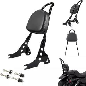 벤라리 조수석 등받이 탈착식 시시 바 패드 할리 데이비슨 스포츠스터 XL1200 XL883 슈퍼 로우 언 883 1200