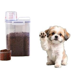 1.5kg/2kg 개 사료 보관통 가정용 호환 애완동물 밀폐 보관 용기 곤충 습기 방지
