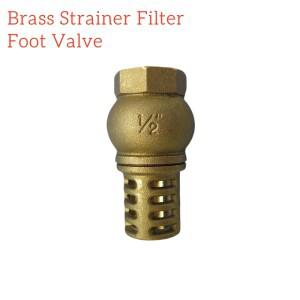 1/2인치 3/4인치 1인치 1-1/4인치 BSP 암나사 황동 체크 밸브 스트레이너 필터 풋 하단