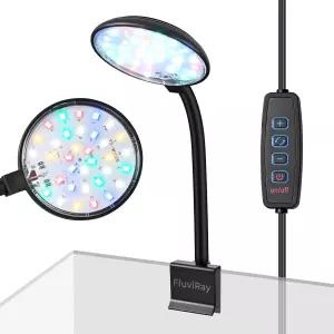 3가지 조명 모드화이트/RGB/풀 스펙트럼 9단계 밝기 360° 조절 가능한 구스넥을 갖춘 플루비레이 미니