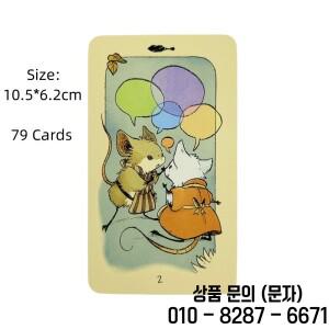 큰마우스 타로 카드 운세 데크 영어 버전 에디션 미미 오라클 파티를위한 테이블 게임 재생